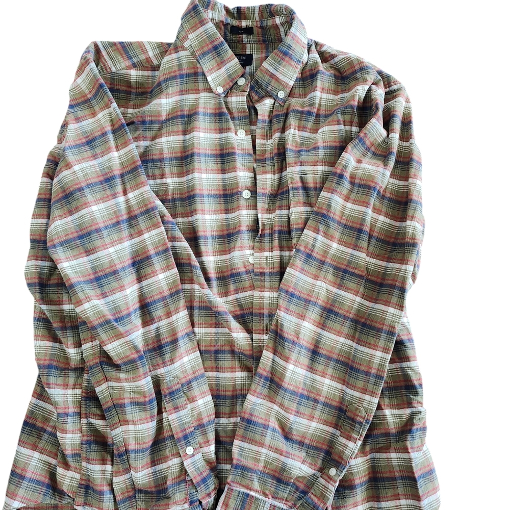 J Crew Oxford Mens Button Up Shirt. Long Sleeve Xl Slim.